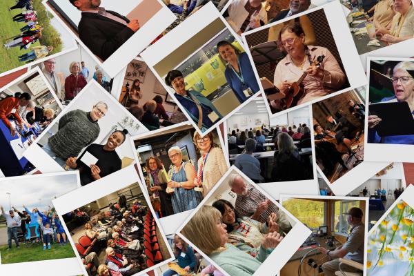 Various OLLI at UK members from both Lexington and Morehead campuses at activities throughout the 2024-2025, including lectures, Forums at the Lexington Senior Center, cooking classes, playhouse trips, and more.