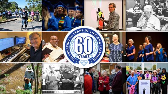 Celebrating 60 years of lifelong learning: featuring photos of the Osher Lifelong Learning program and Donovan Scholars