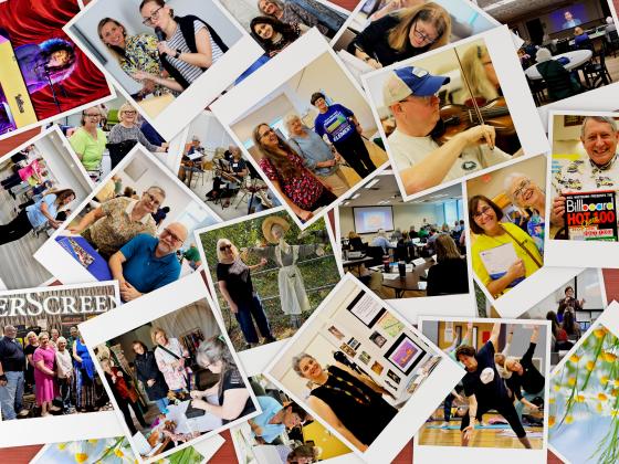 Various courses and events featuring OLLI at UK members throughout Lexington and Morehead Kentucky with each image presented as printed out photos